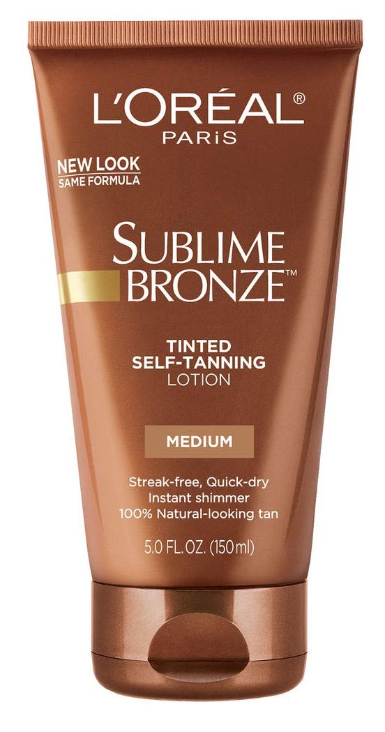 L'Oreal SUBLIME BRONZE Tinted Self-Tanning Lotion Medium Natural Tan 5 oz (Pack of 3)