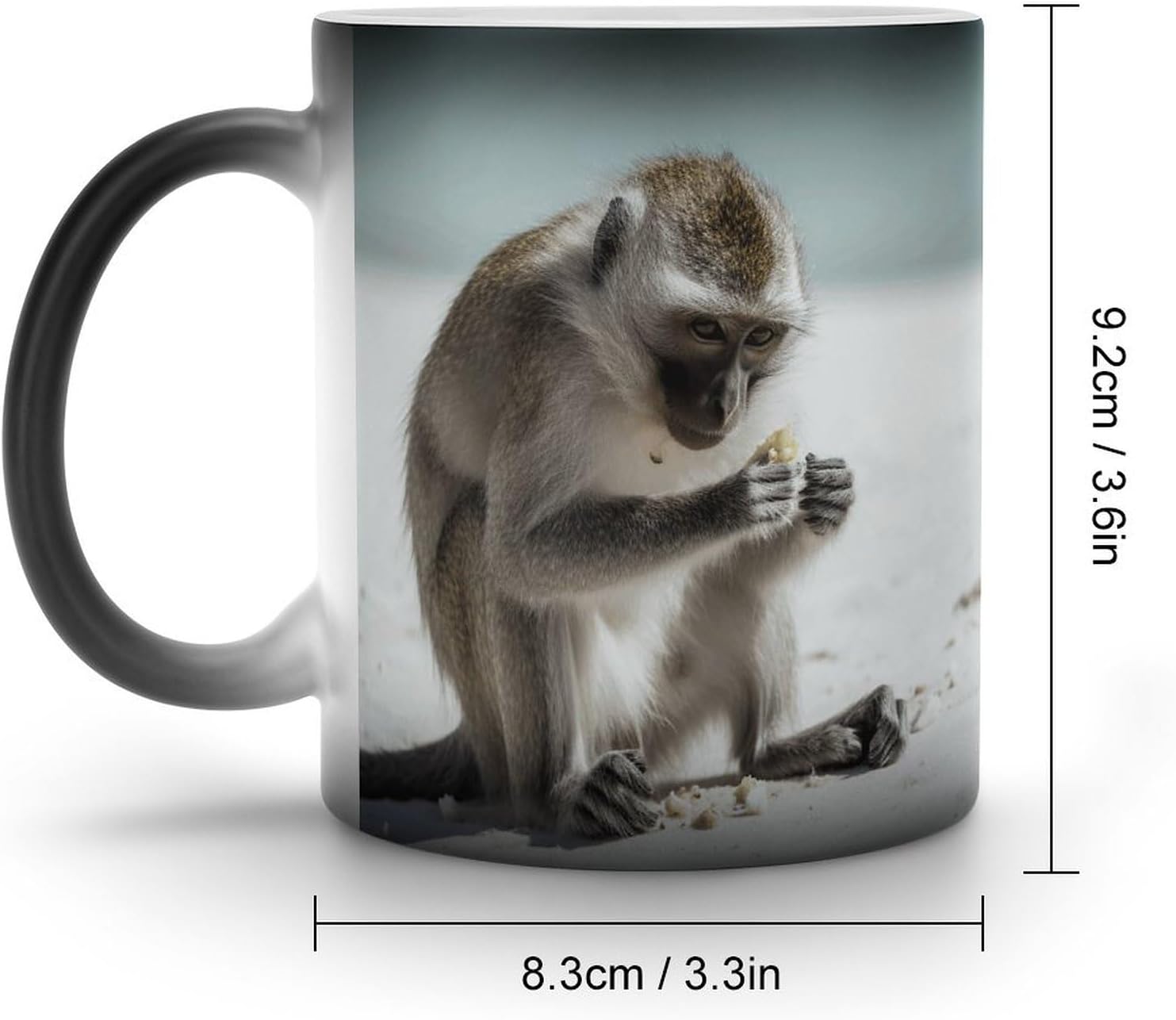 Color Changing Cups,Monkey on The Ground Printed 11 Oz Ceramic Cups for Birthday Men Women