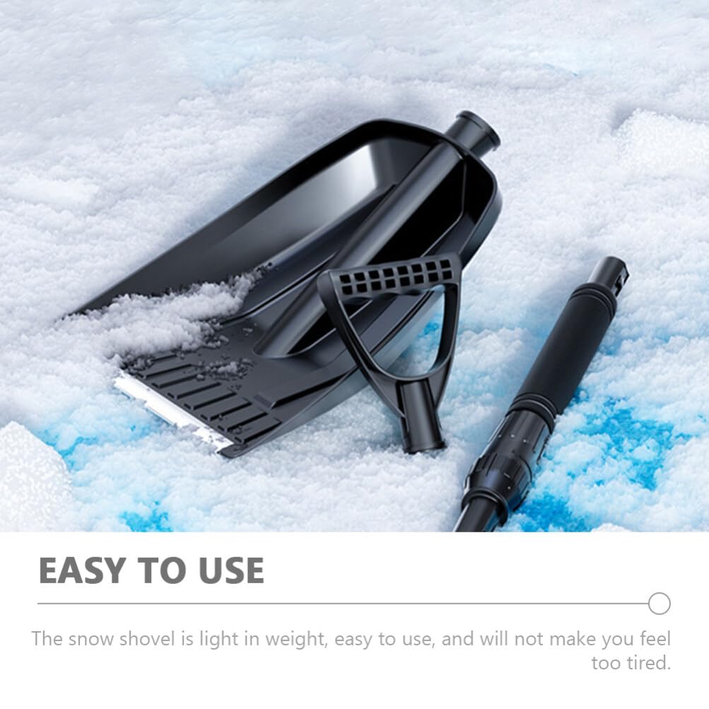 Yardwe Pala per Neve Retrattile in Materiale Robusto Pala da Neve Multifunzionale Manico Ergonomico per Auto e Esterni