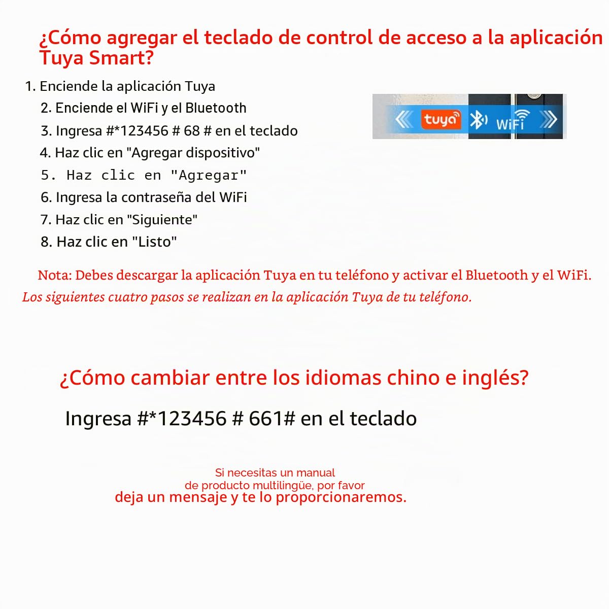 WiFi TUYA - Kit de sistema de control de acceso de seguridad, teclado táctil RFID impermeable, cerradura de puerta, controlador inteligente de control de acceso de huellas dactilares, 280 kg