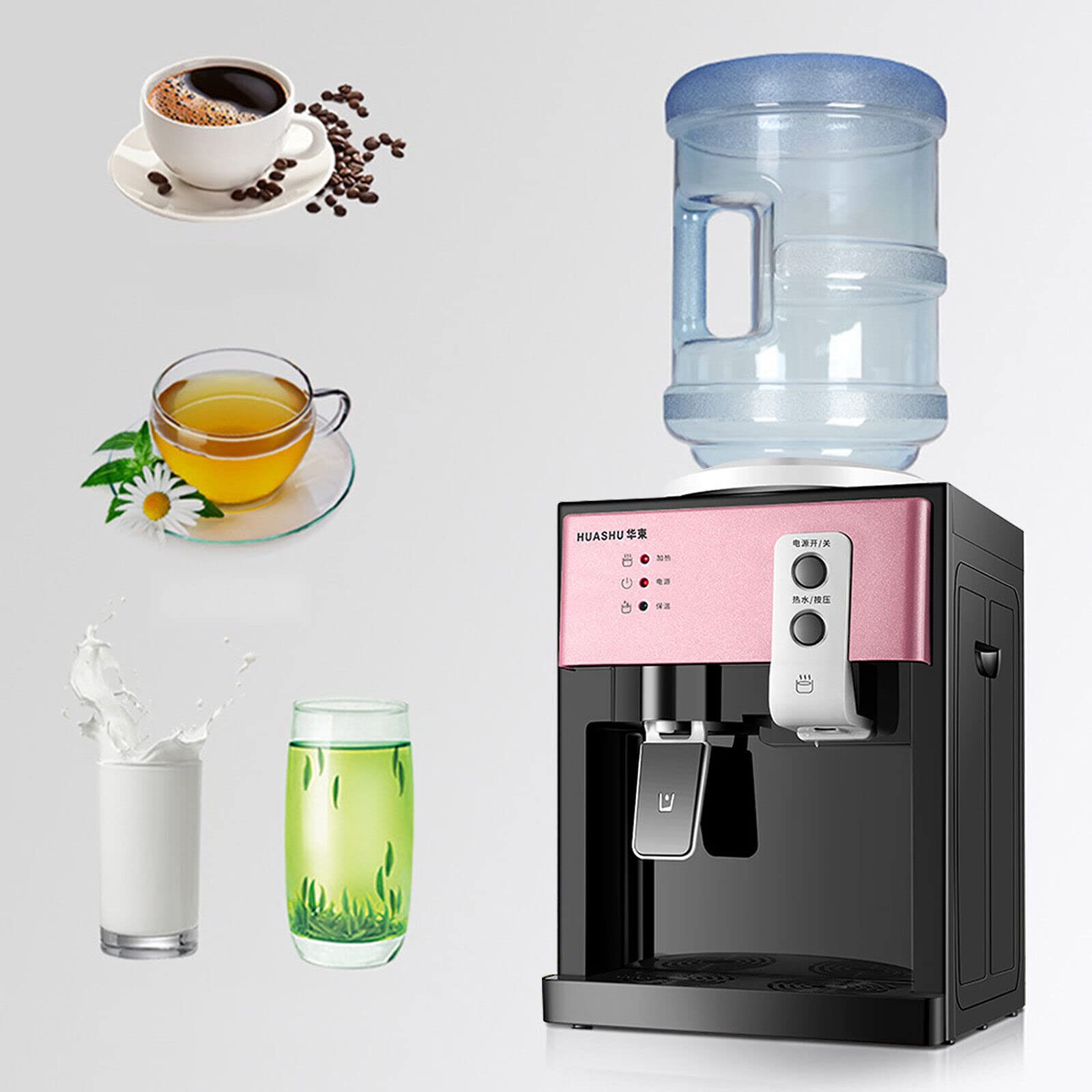 Distributore di acqua calda e fredda, erogatore di acqua da tavolo 550 W, erogatore di acqua da ufficio per bevande calde e fredde