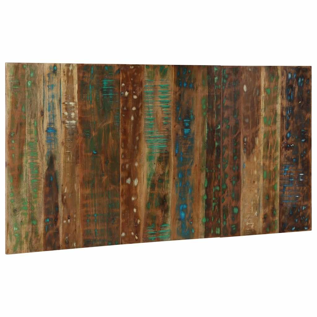 Tête de lit Multicolore 160 cm en Bois Massif recyclé pour Chambre Adulte ou Enfant Design Industriel Support Lecture Fixation Murale