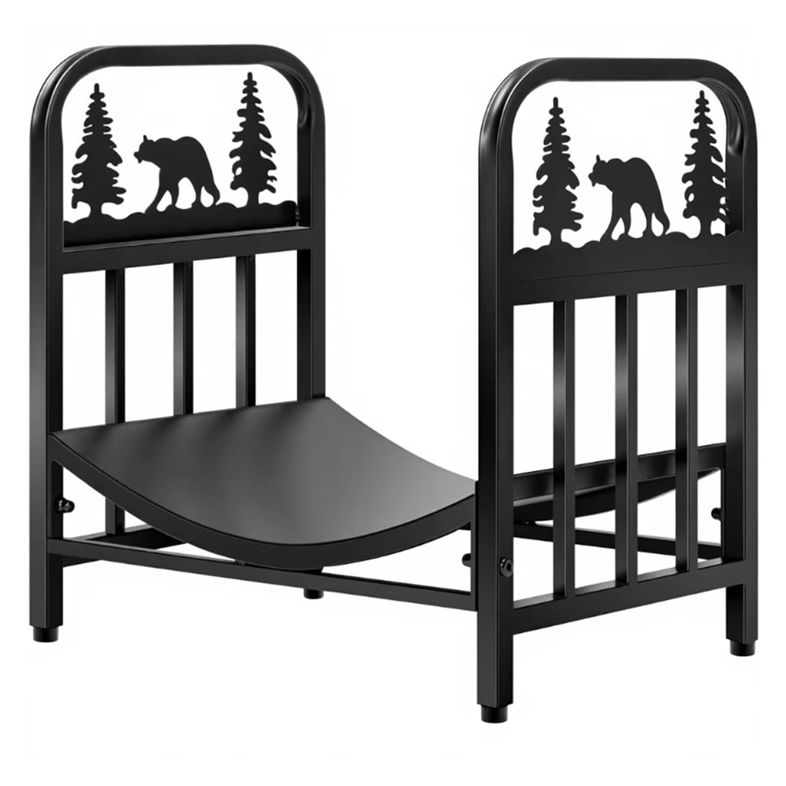 Portalegna Da Esterno Portalegna decorativo rettangolare in ferro battuto | Set portalegna for camino e accessori for riporre la legna