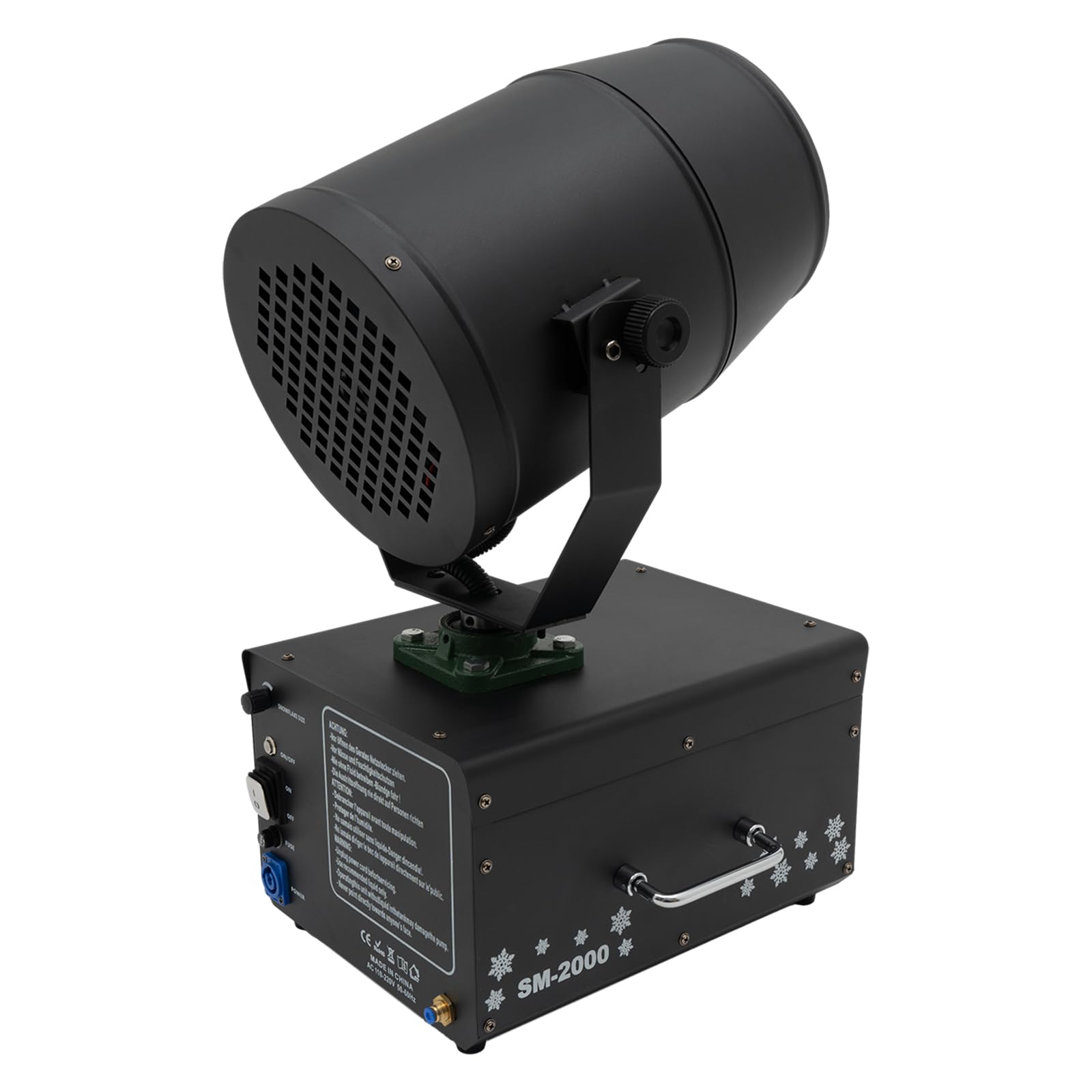 Eapmic Artificial Snow Machine 2000W High Output Silent Snow Machine 90° Shaking Head Fake Snowflake Machine with Remote Control for Indoors & Outdoors, Wedding, Party, Stage Shows, Christmas