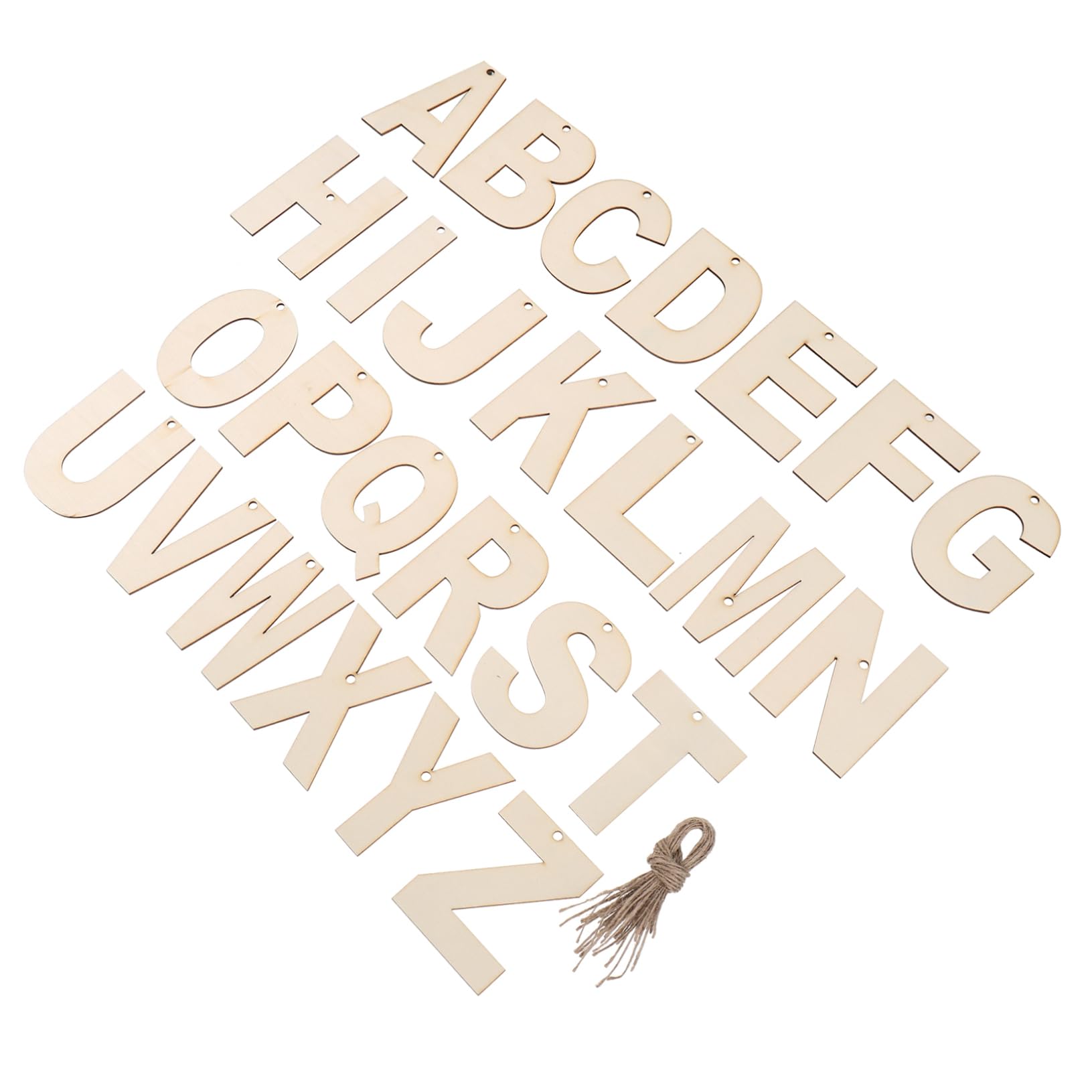 Anneome Christmas Wooden Letters 26pcs Kit for Home Decor DIY Craft Alphabet Embellishment