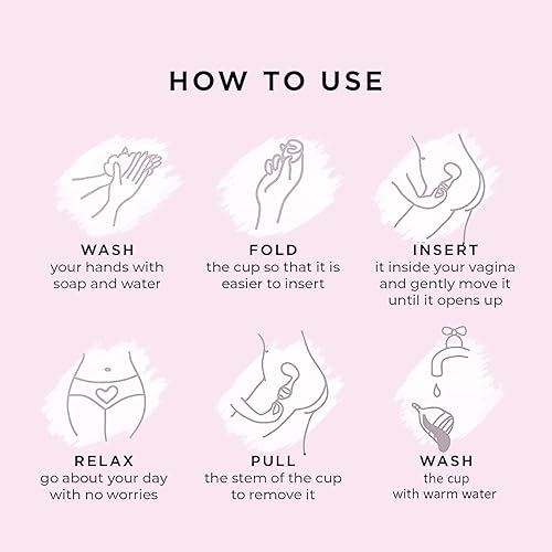 Miniatura 6 de SHORDY Copas menstruales, juego de 2 (pequeño + grande) con caja, suave y flexible, kit menstrual Copa para mujer, hasta 12 horas de comodidad,