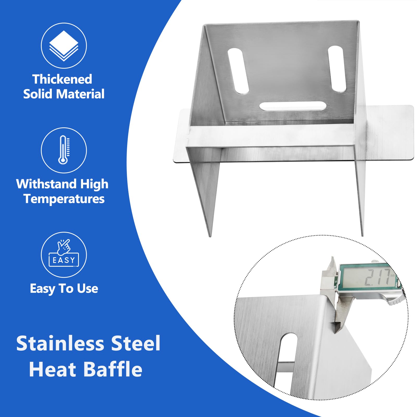 SUB024 Deflettore Di Calore E Pentola Per Barbecue Traeger Tailgater 20, Bronson 20, Junior Elite 20 - Acciaio Inox