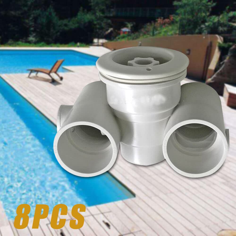 8 Stücke Schwimmbad Wasserstrahl Massagedüse Pool Jet Massage Big Power Jet 48mm für Schwimmbädern Thermalbädern Massagebecken für den Pool und den Warmwasseranschluss