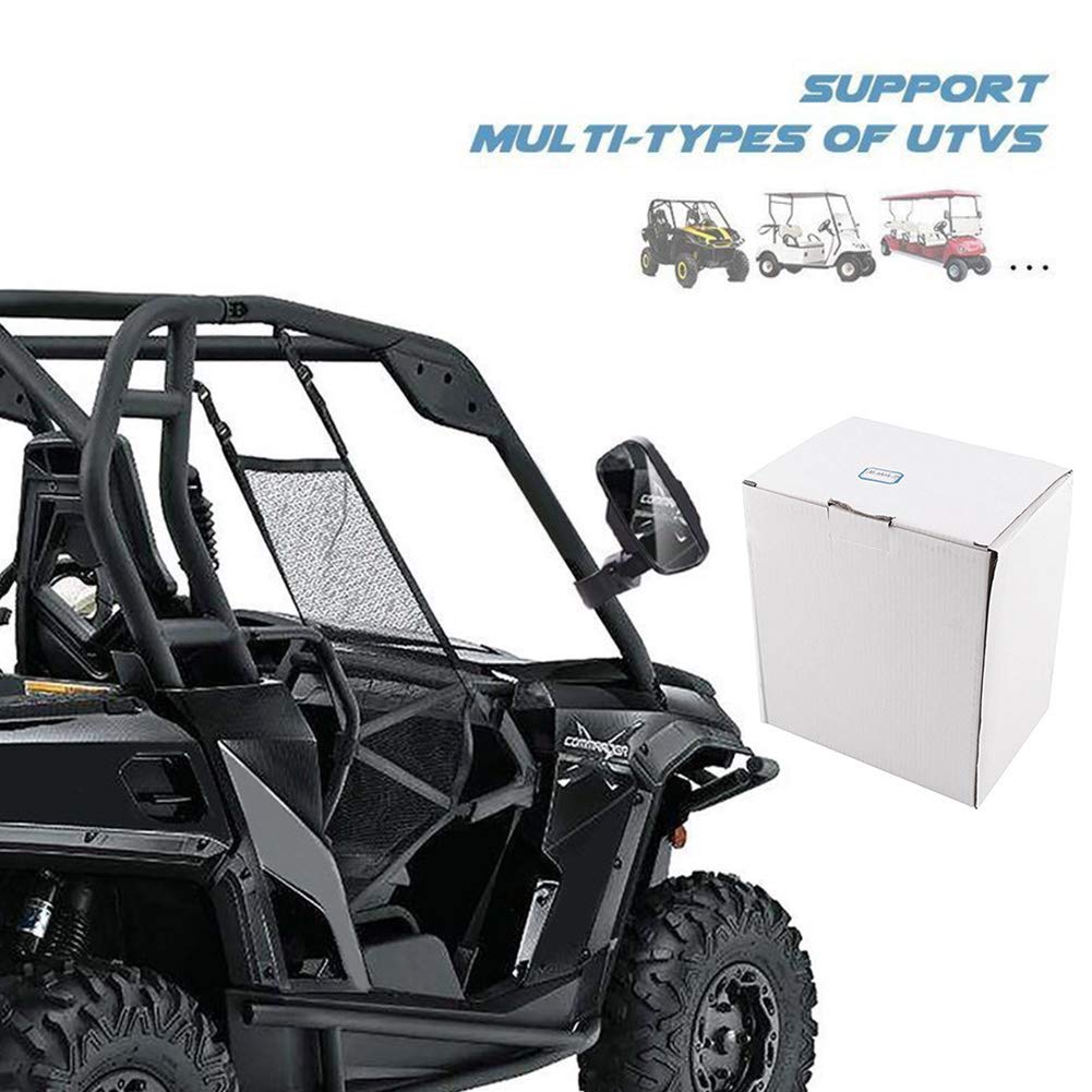 Specchi UTV Specchietti retrovisori laterali con supporti da 1,75 pollici o 2 pollici Compatibile con UTV Polaris Ranger RZR XUV con vetro temperato infrangibile ad alto impatto Nero 1 paio