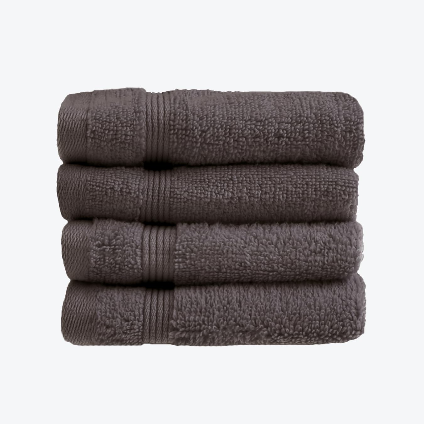 Allure Bath Fashions - Face Cloth - Egyptian Cotton - 4 Pack - Grey