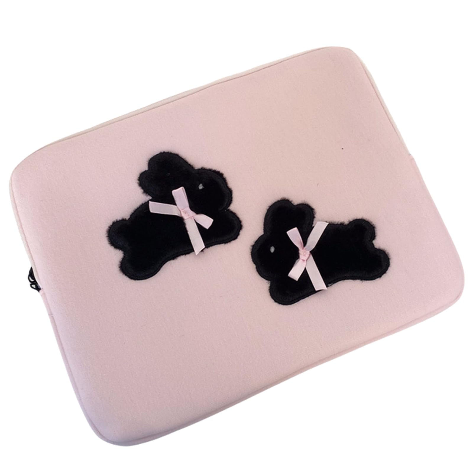 Tsophreniq Notebook Computer Sleeve Bowknot Rabbits Laptop Storage Bag Fashionable Tablet Organizers Protective Laptops Carriers Notebook Protections