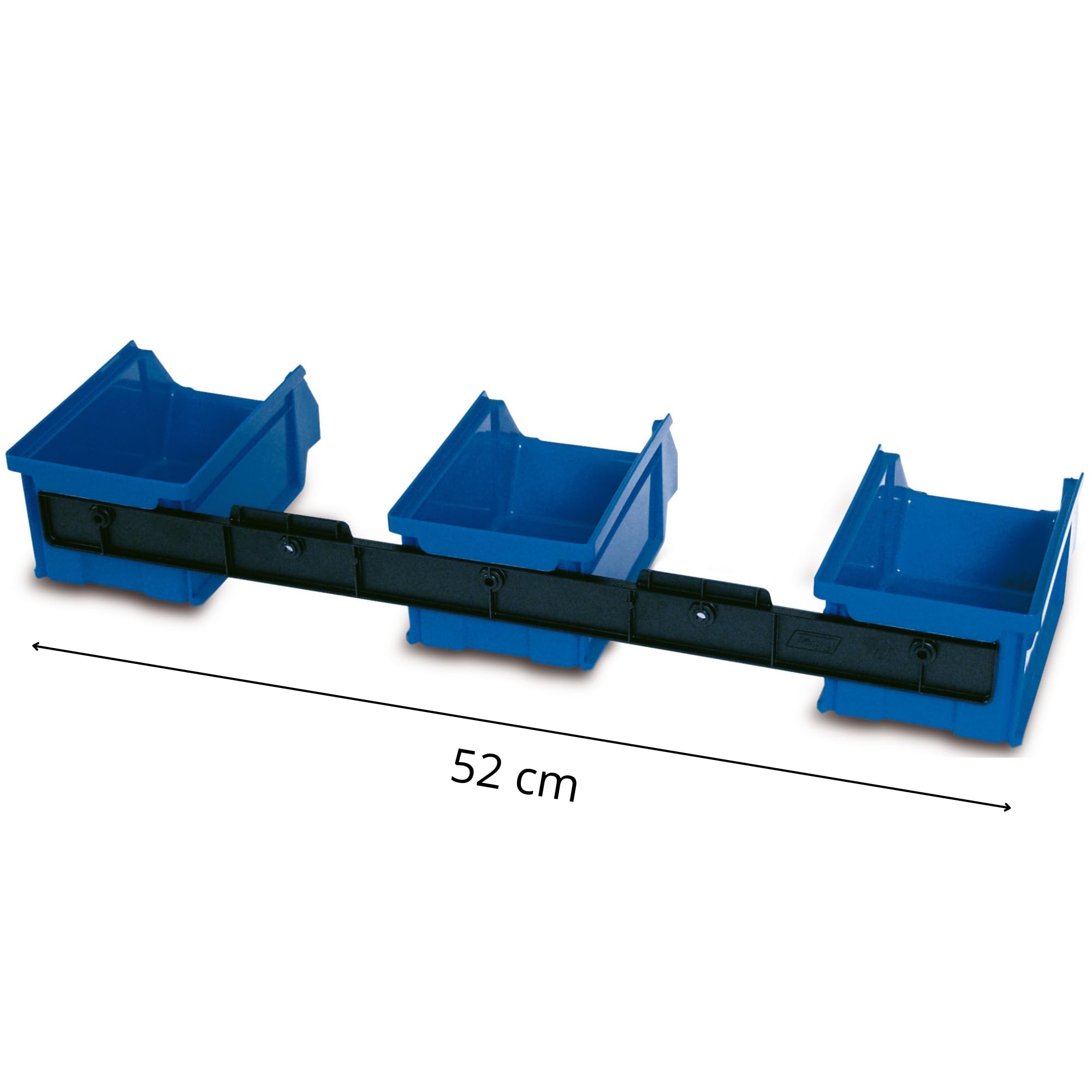 Tayg Kit da appendere 50 cassetti in plastica n. 51 – Organizzatore di viti, cassetti, scatola di stoccaggio, scaffalature da parete, scaffali, vasche in plastica rettangolari, 52 x 17 x 8 cm