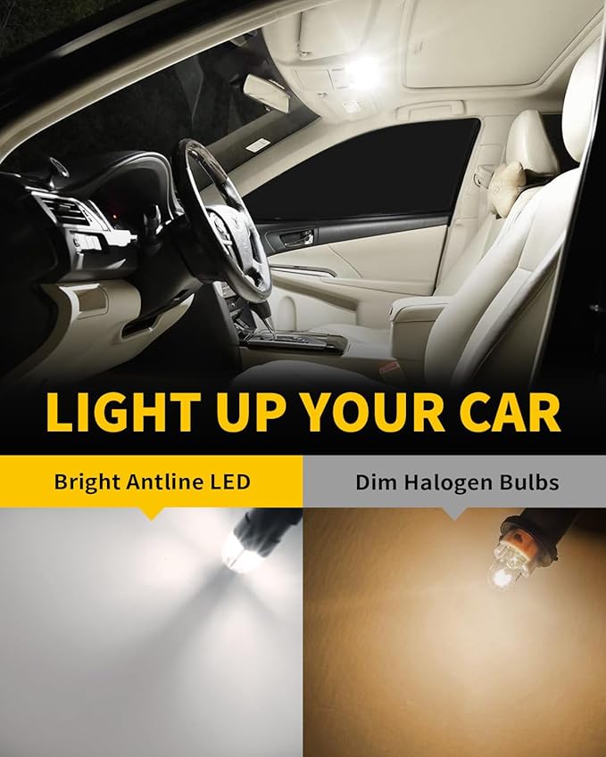 Antline BA9S BA9 LED Blanco Super Brillante Pack 10 Unidades miniatura 3