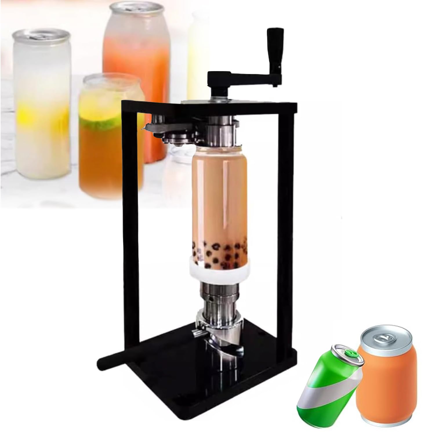 ASerZenith Manual Can Sealer With Adjustable Height, Fixed Base For Secure Sealing, Ideal For Home And Commercial Use In Preserving Foods