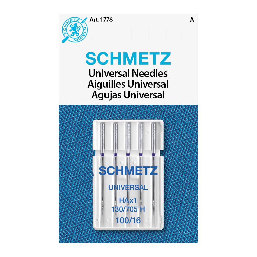 Schmetz Universal (Regular / Standard) Sewing Machine Needles, Size 100/16