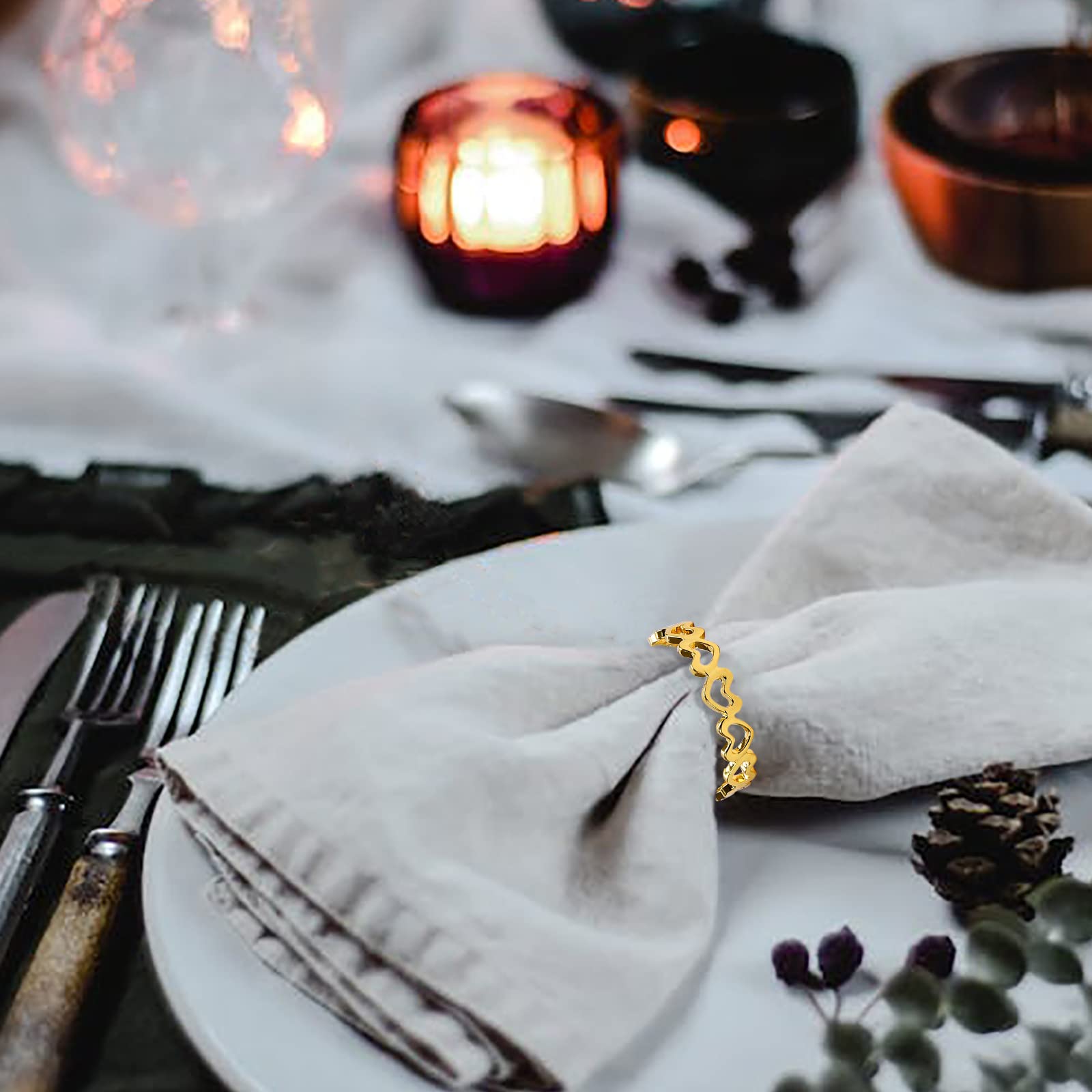 Silver Napkin Elegant Napkin Holder Gold Napkin Rings Set Of