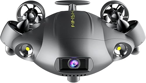 FIFISH V6 Expert V6E M100A Drone submarino ROV con brazo robótico y estuche industrial
