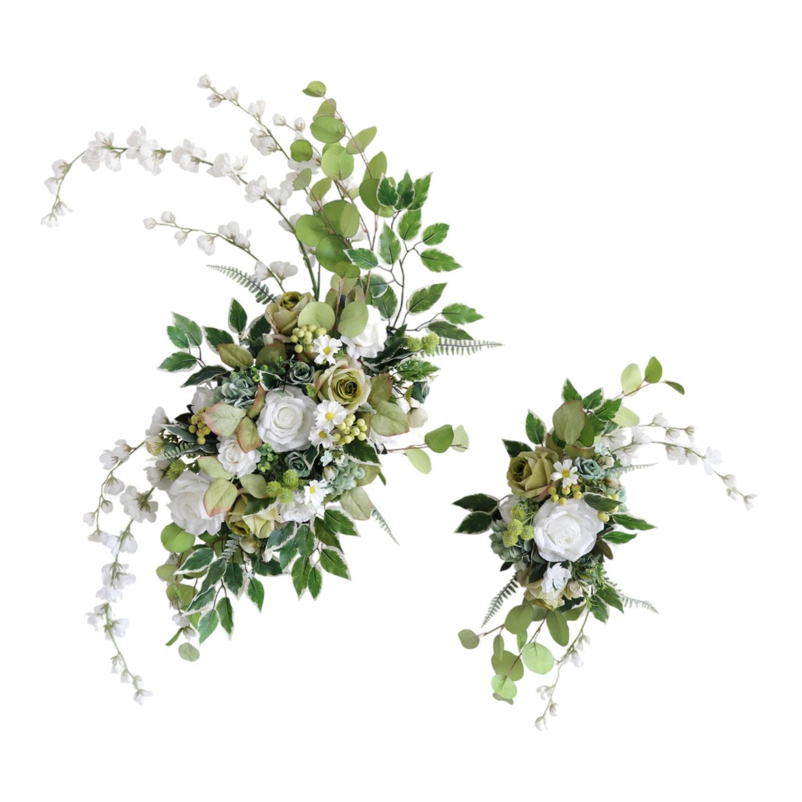 Quxvuis Green Centerpieces Ceremony Leaves Door Wreath Exquisite Decor Enhancing Weddings Anniversaries Silk Flower Arrangement Garden Decorative Garland