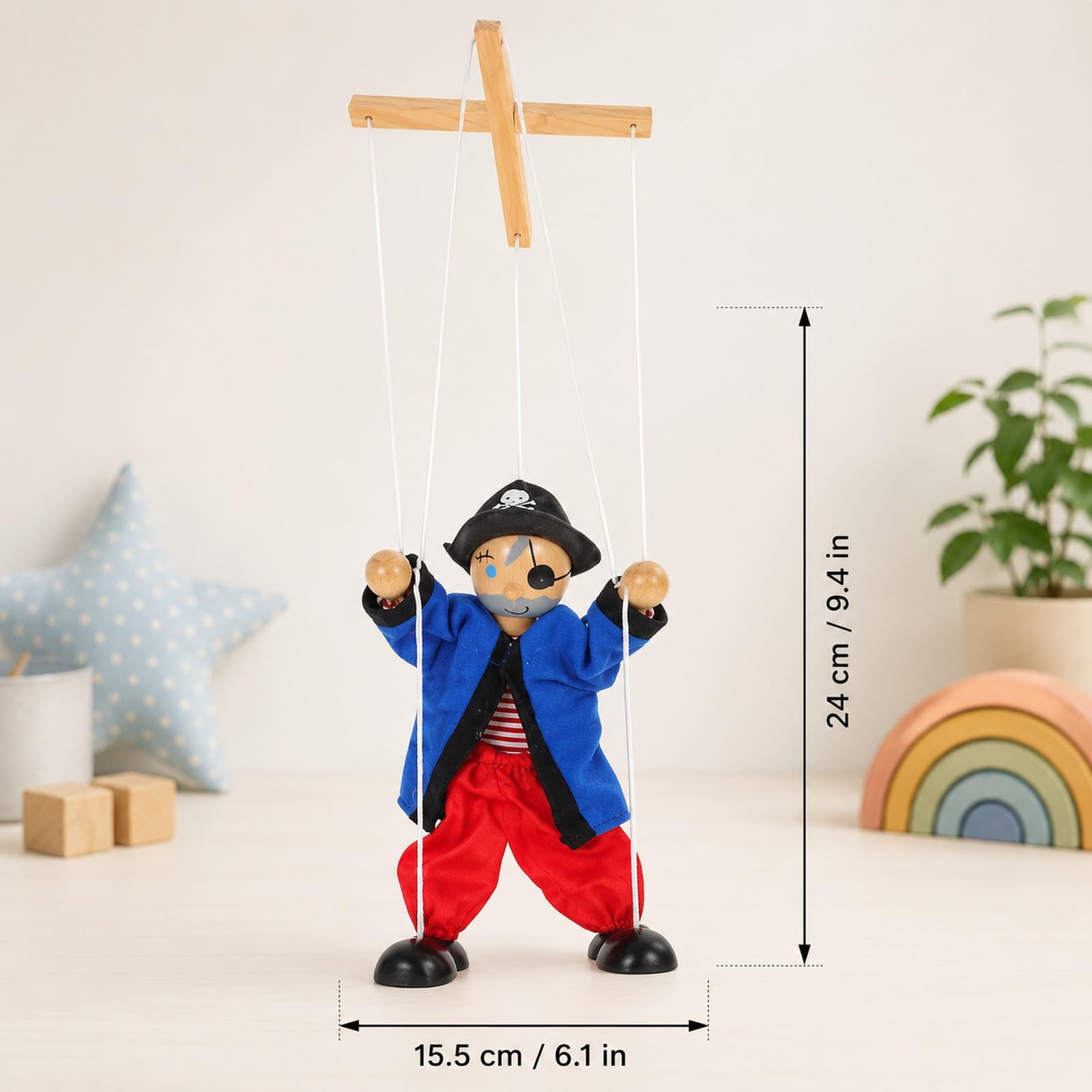 Amazon.com: LUOZZY Pirate Marionette Puppet Wooden Marionette Toy