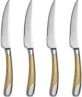 Vista 9 de Juego de 4 tenedores de acero inoxidable, cubiertos y tenedores de postre para el hogar, cocina, restaurante