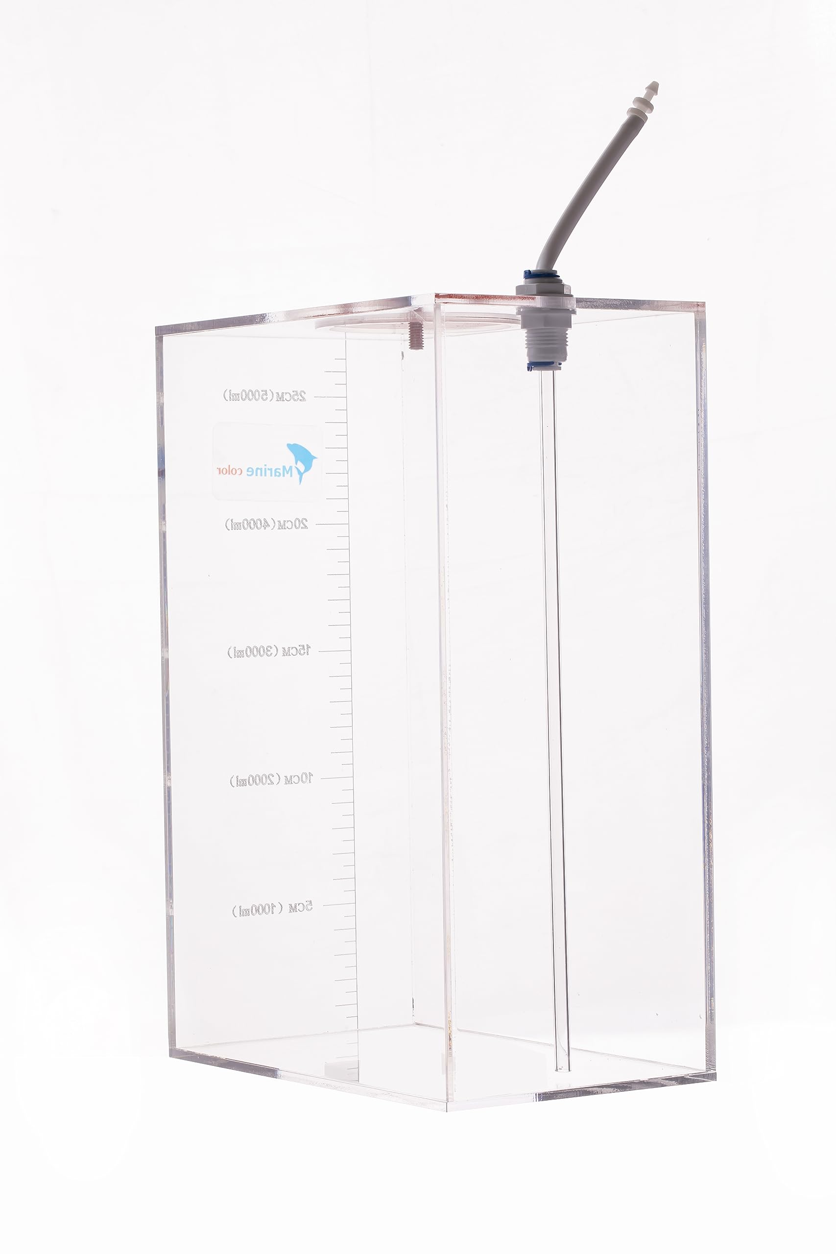 Marine Color Récipient à Liquide en Acrylique 5 L avec Pompe Doseuse et Système de Recharge Automatique, Stockage Liquide Transparent Durable pour Aquarium et Systèmes de Dosage Précis