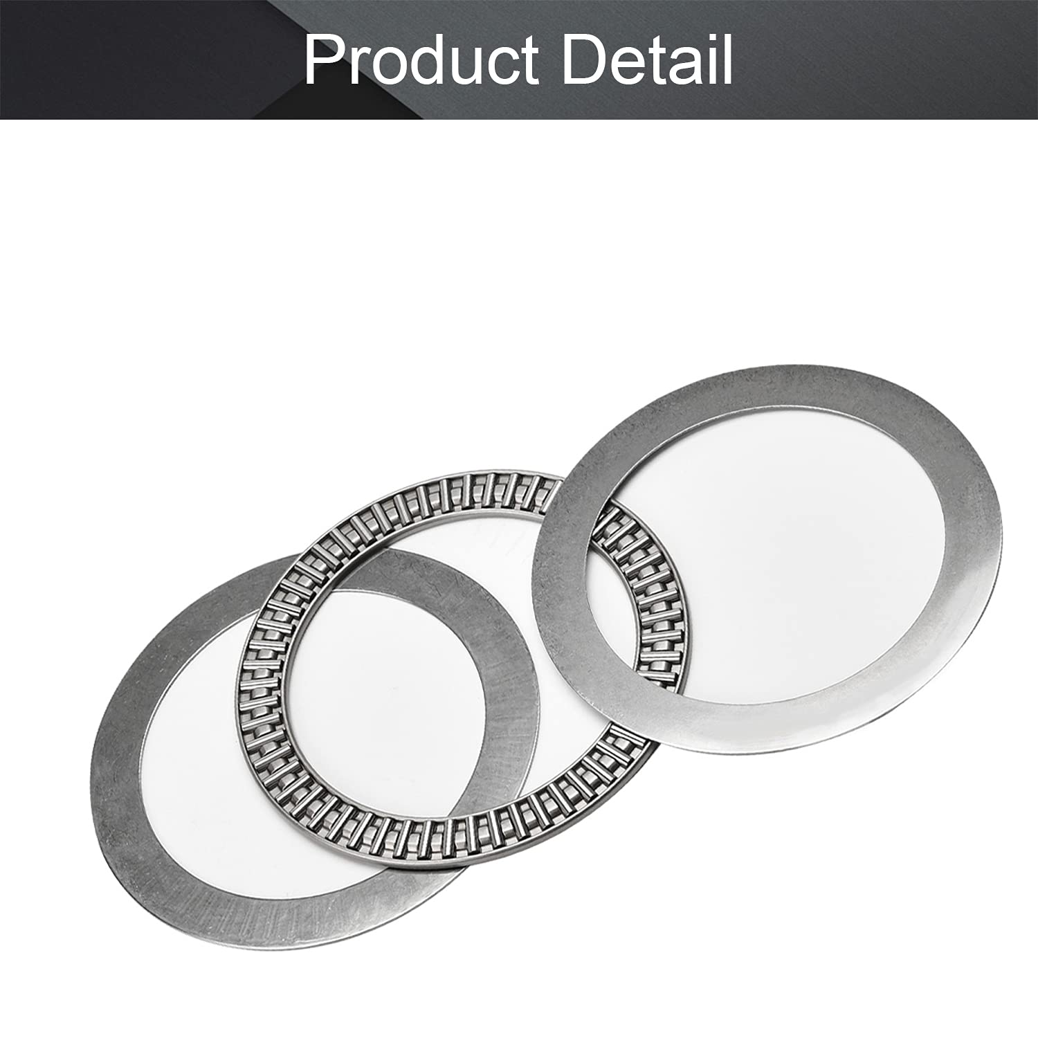 Othmro Thrust Ball Bearings AXK110145 2AS Thrust Bearings 4.33in ID 5.7in OD 0.15in Thickness High Carbon Chromium Steel Bearing Steel Thrust Ball Bearing with 2Washers for Transmissions Elevators