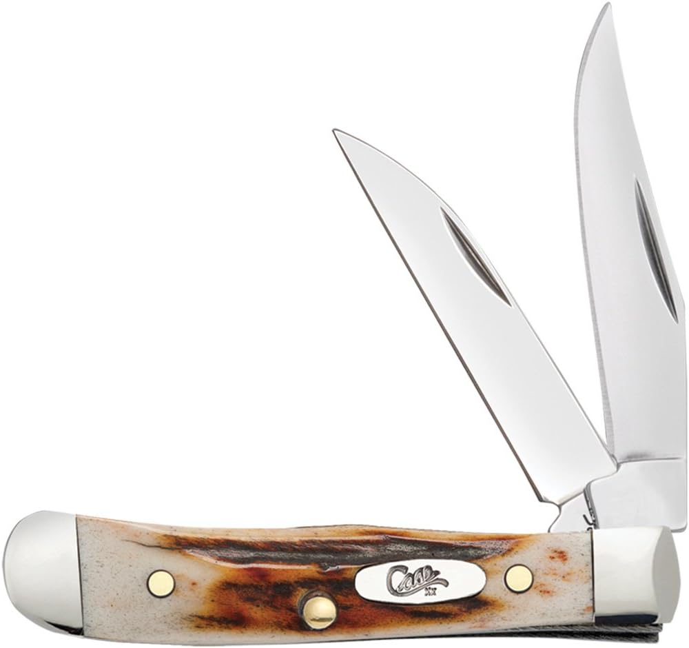 Case WR XX Pocket Knife Red Stag Tiny Trapper Item #9580 - (R52154W SS) - Length Closed: 2 3/8 Inches