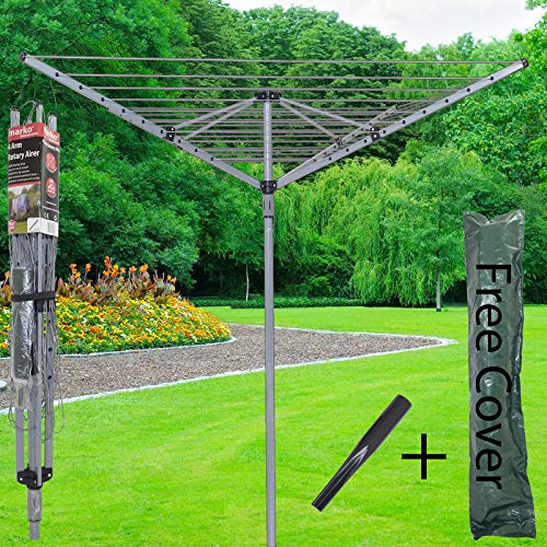 4 Arm 40M Rotary Airer Clothes Dryer Outdoor