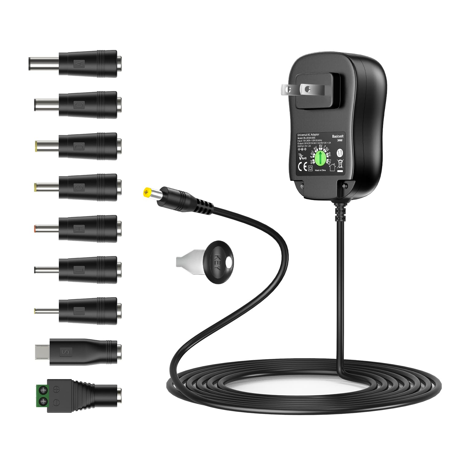 Basicvolt Multi-Voltage Switching Adapter