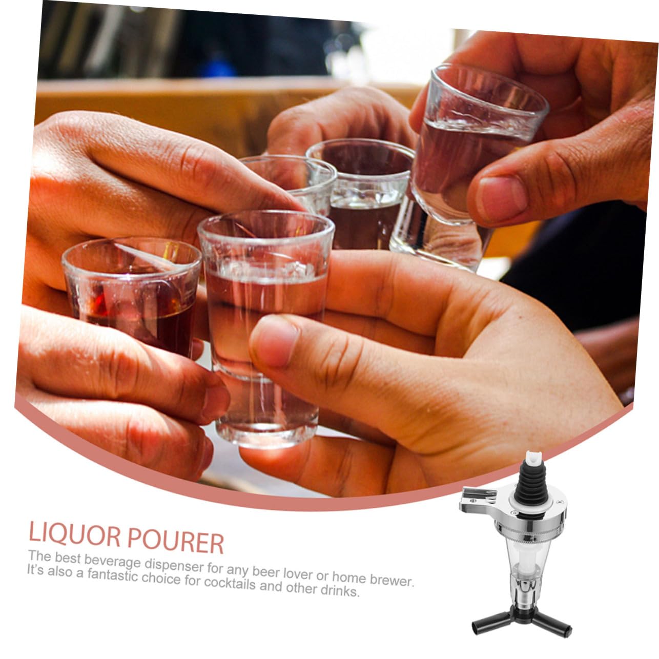 COLLBATH 3 Piezas Dispensador de Vino Colgante de Pared Dosificador de Bebidas con Bomba de Agua Diseño Ahorrador de Espacio para Fiestas y Bodas Material Plástico y Silicona Premium