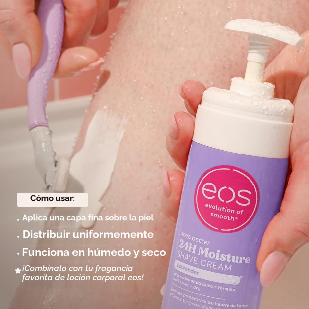 EOS Ultra Crema de Afeitado Hidratante, Lavanda Jasmine, 7 oz