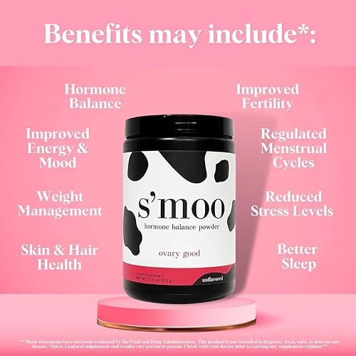 Miniatura 4 de S'moo Ovary Good - Sin sabor  Suplemento de SOP 7 en 1  Multivitamínico de PCOS, mezcla de mio-inositol, equilibrio hormonal para mujeres,