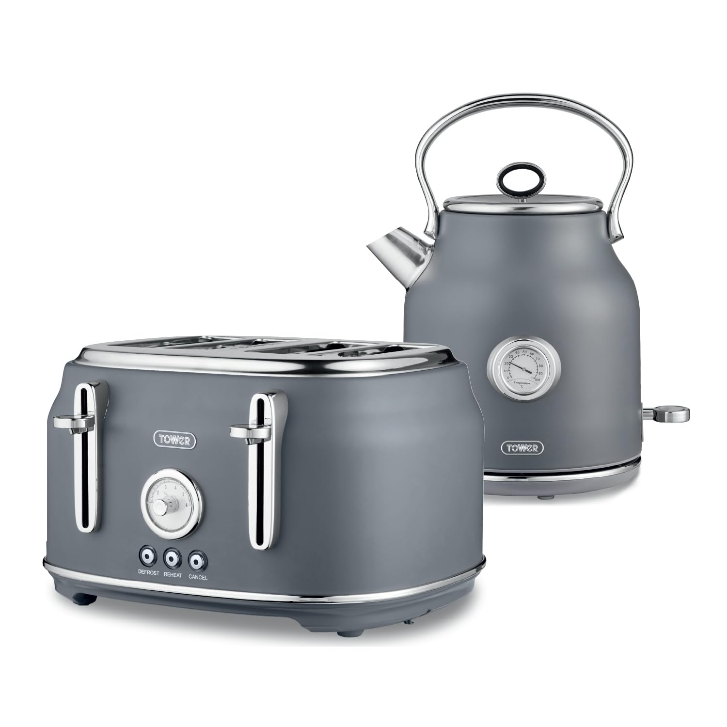 Tower Renaissance Kitchen Set, 1.7L Quiet Boil Kettle & 4 Slice