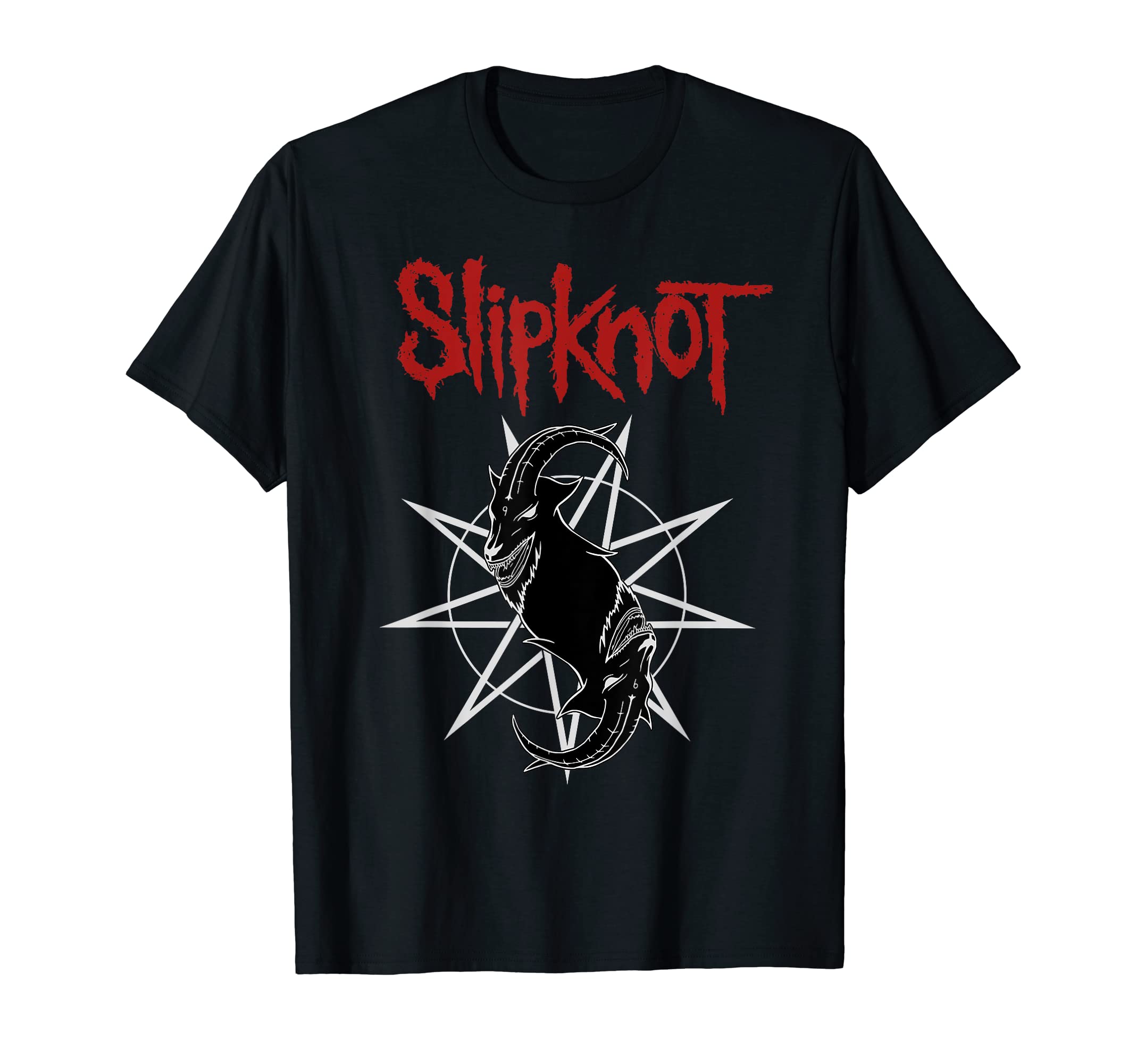 Amazon | Slipknot ヤギ星ロゴ Tシャツ | Tシャツ・カットソー 通販