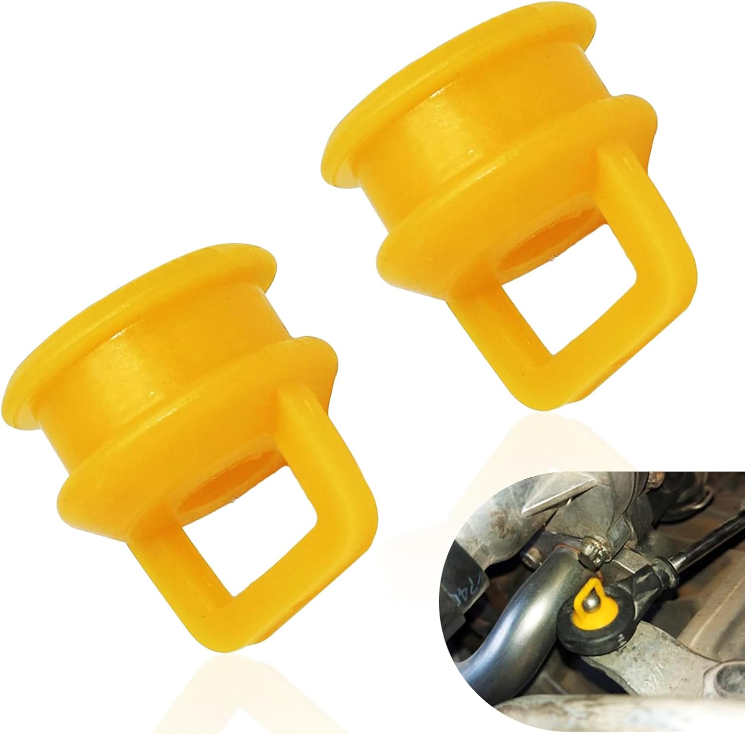 2 PCS Car Gearbox Shift Rod Cable Bushing, Rubber Flexible Replacement 15276979 15823112 25933609 259333609, Compatible with Chevrolet Buick Cadillac GMC Jeep Ram Dodge (Orange)
