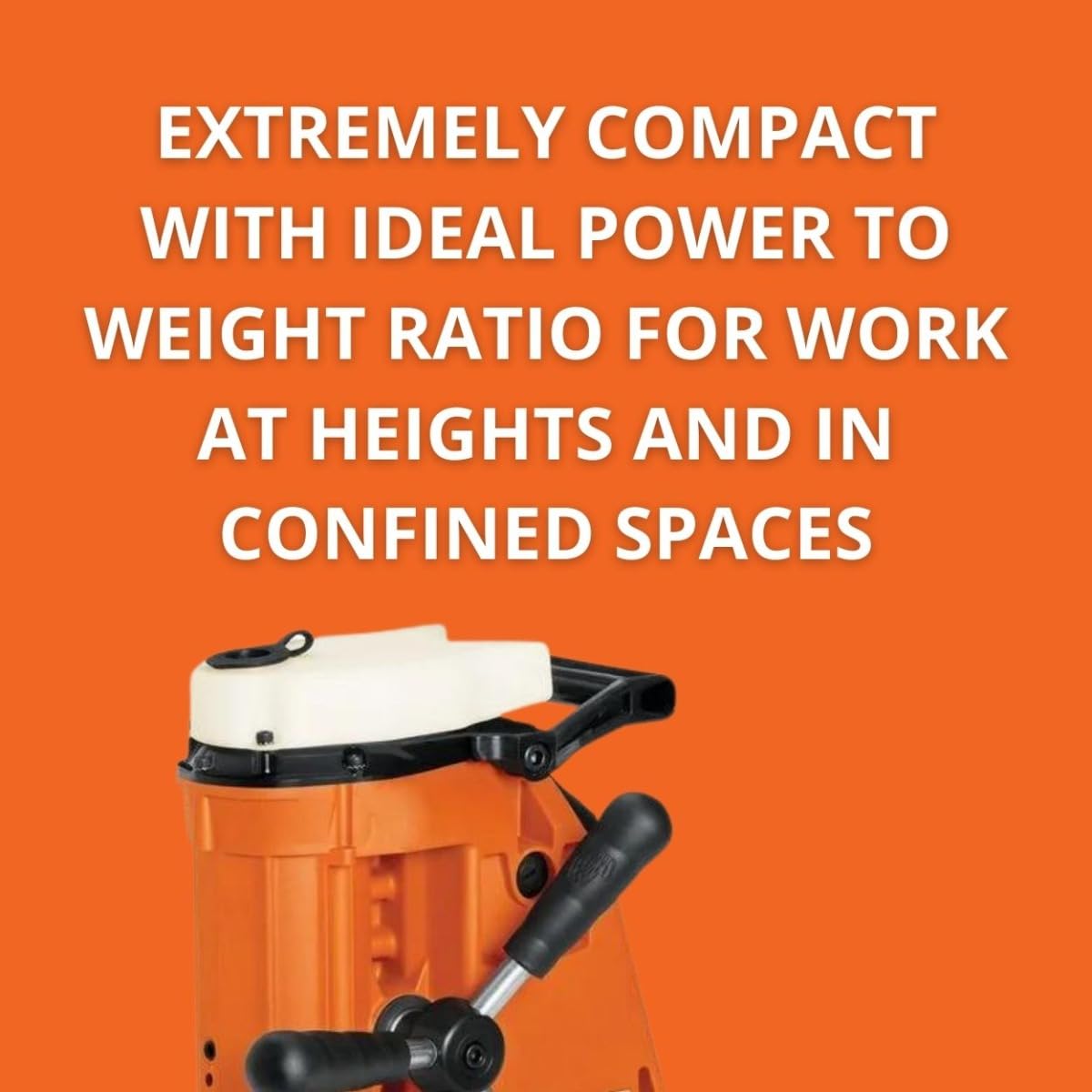 Fein JHM Magforce Mag Drill with Fixed Drill Motor for Work in Confined Spaces - 1,100W, 1-5/8" HSS Cutter Max. Diameter, 2" Cutter Drilling Depth - 72725361127