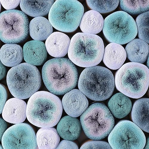 Image of Scheepjes Frosted Whirl 1,094 yd (1,000 m) Yarn, 322 Skinny Scream, Cotton-Acrylic Gradient for Shawls Scarves Blankets
