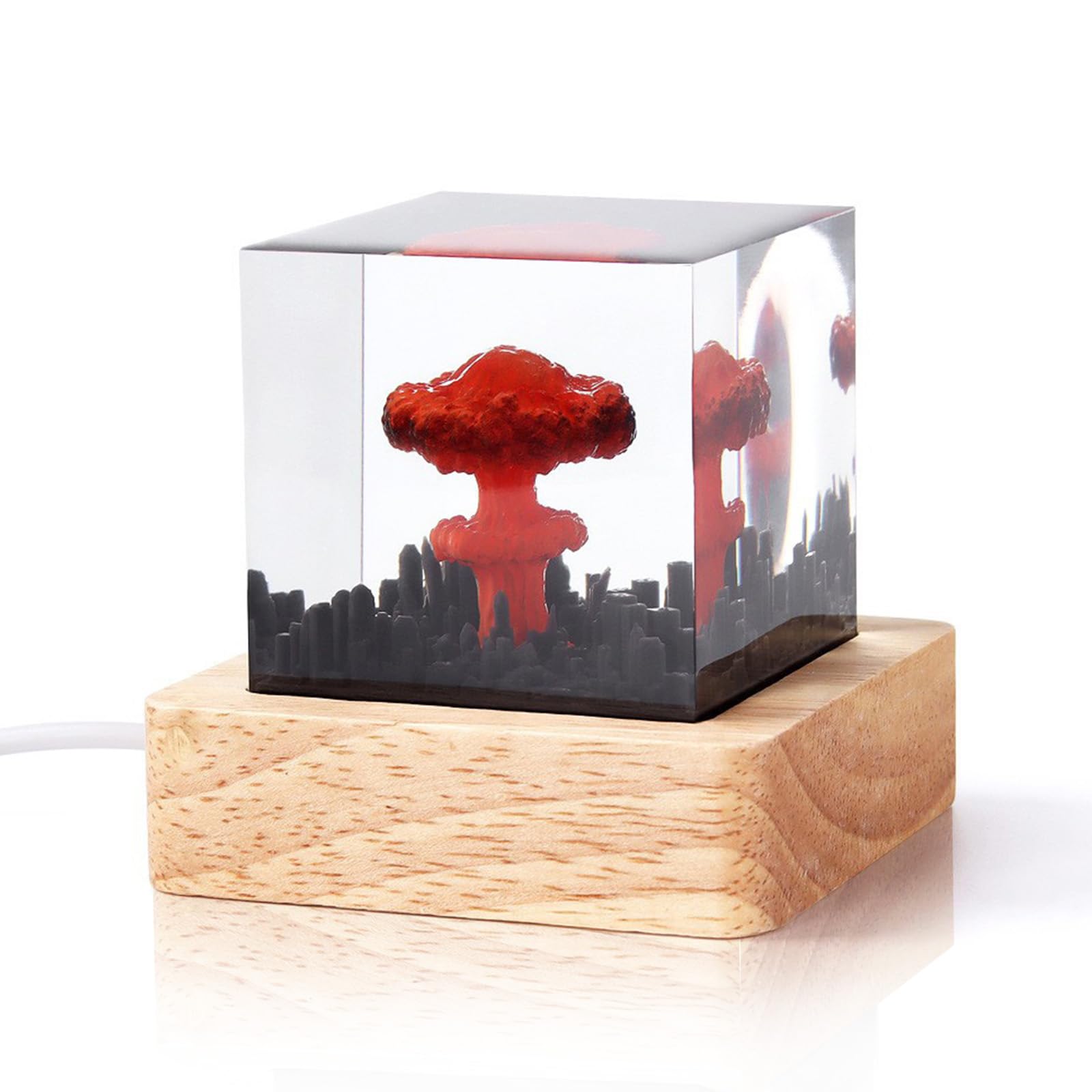 Amazon｜キノコ雲ランプ樹脂核ランプ、爆発火山雲LEDライト、ユニーク