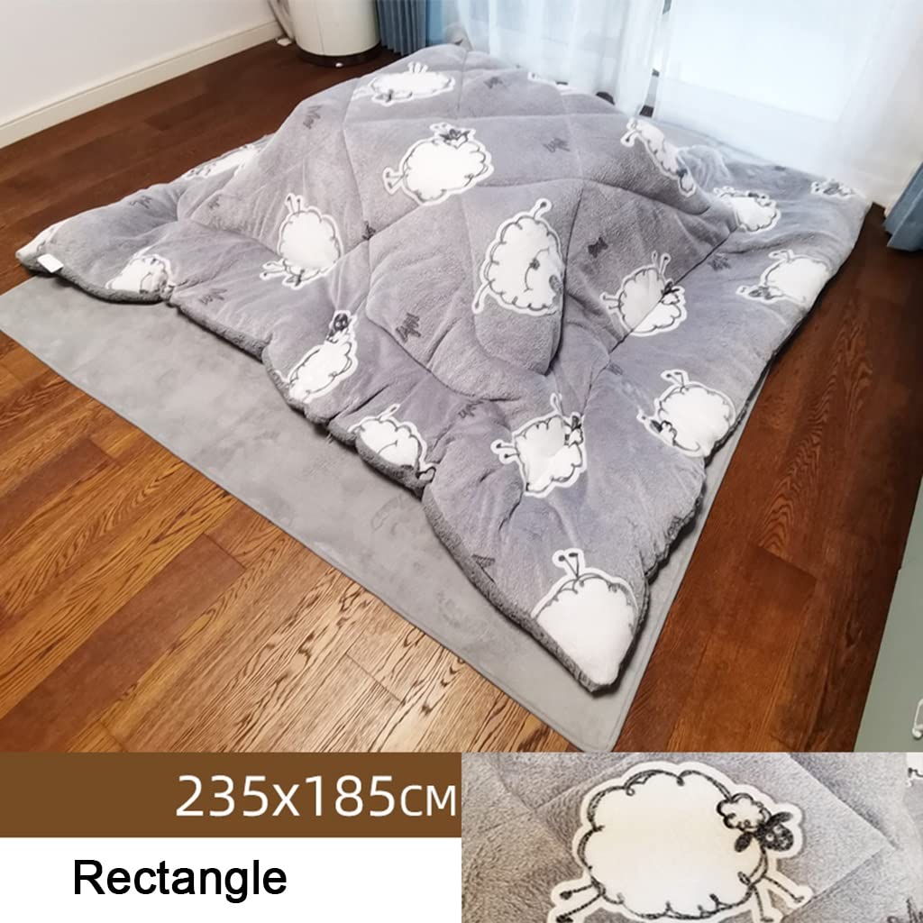Stoły Kawowo-szary zestaw Kotatsu, japońskie ogrzewanie Kotatsu, wielofunkcyjne niskie, ogrzewanie podłogowe w zimie, ciepły prezent dla rodziny (kolor: szary, rozmiar: 757540cm) (szary 105*
