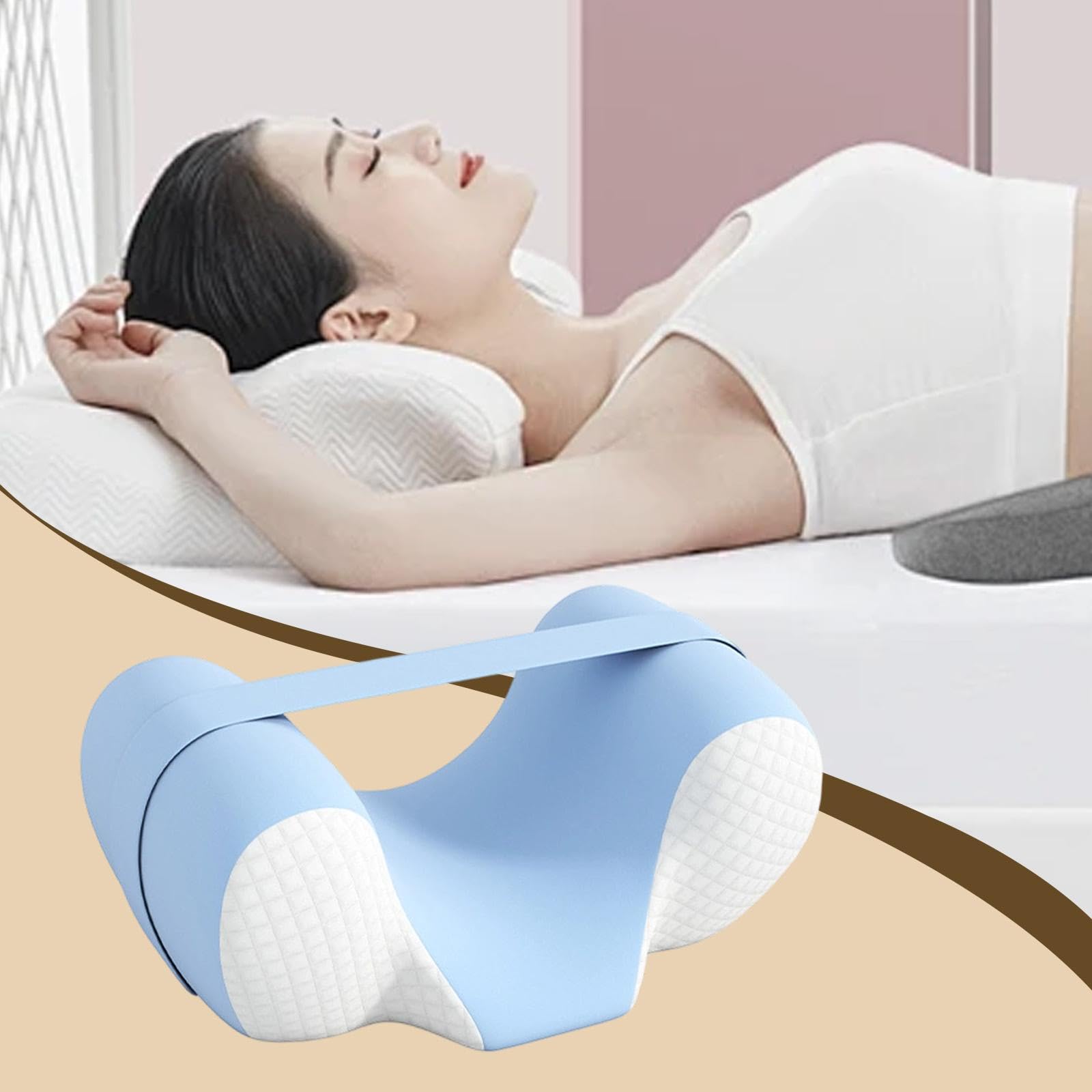 Sharplace Cuscino per dormire sulla schiena in memory foam, pratico e confortevole, mantiene la testa dritta e antirughe.