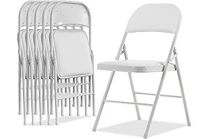 Karl Home White Folding Chairs 6 Pack: Perfect Seating Solution for Any Occasion