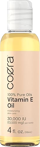 Aceite de vitamina E para la piel  30,000 UI  1 onza  Aceites 100% puros  Aceite hidratante  Libre de parabenos, SLS y fragancias  Coera by Horbaach