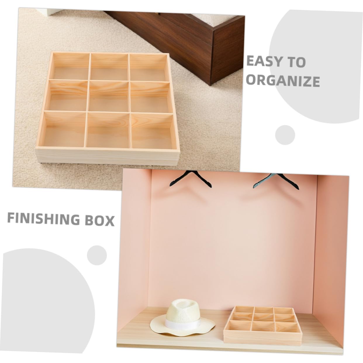 2 Pezzi Organizer per Armadio con Divisorie in Contenitore Multi Scomparti per Calzini Biancheria Intima e Oggetti Organizer per Resistente e