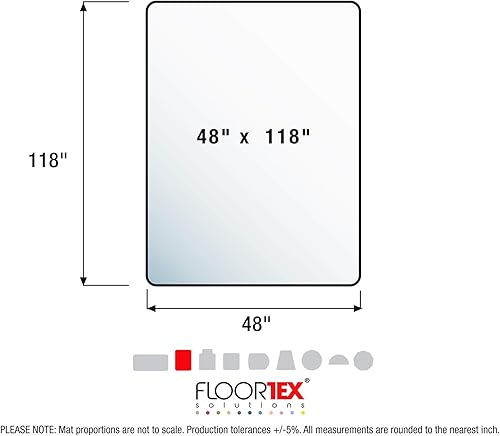 Miniatura 8 de Advantagemat - Tapete rectangular de vinilo para sillas de hasta 14" - 48" x 118"