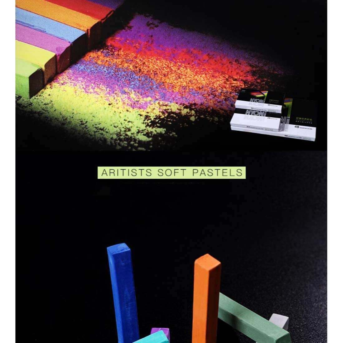 Ondesk Artics Artists' Fine Art - Pastelli morbidi, 24 pezzi