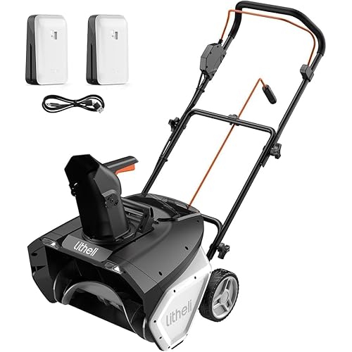 Litheli Cordless Brushless Snow Blower, 20'' 40V Electric Snow Thrower for Driveways, 4.0Ah Battery Included