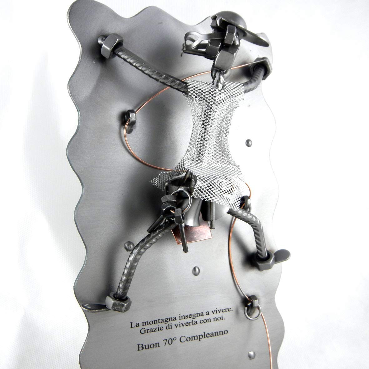 SCALATORE- FREE CLIEMBER IN METALLO CON VITI BULLONI CHIODI DI METAL IDEA - IDEA REGALO ORIGINALE - 100% ARTIGIANALE - MADE IN ITALY - PERSONALIZZABILE
