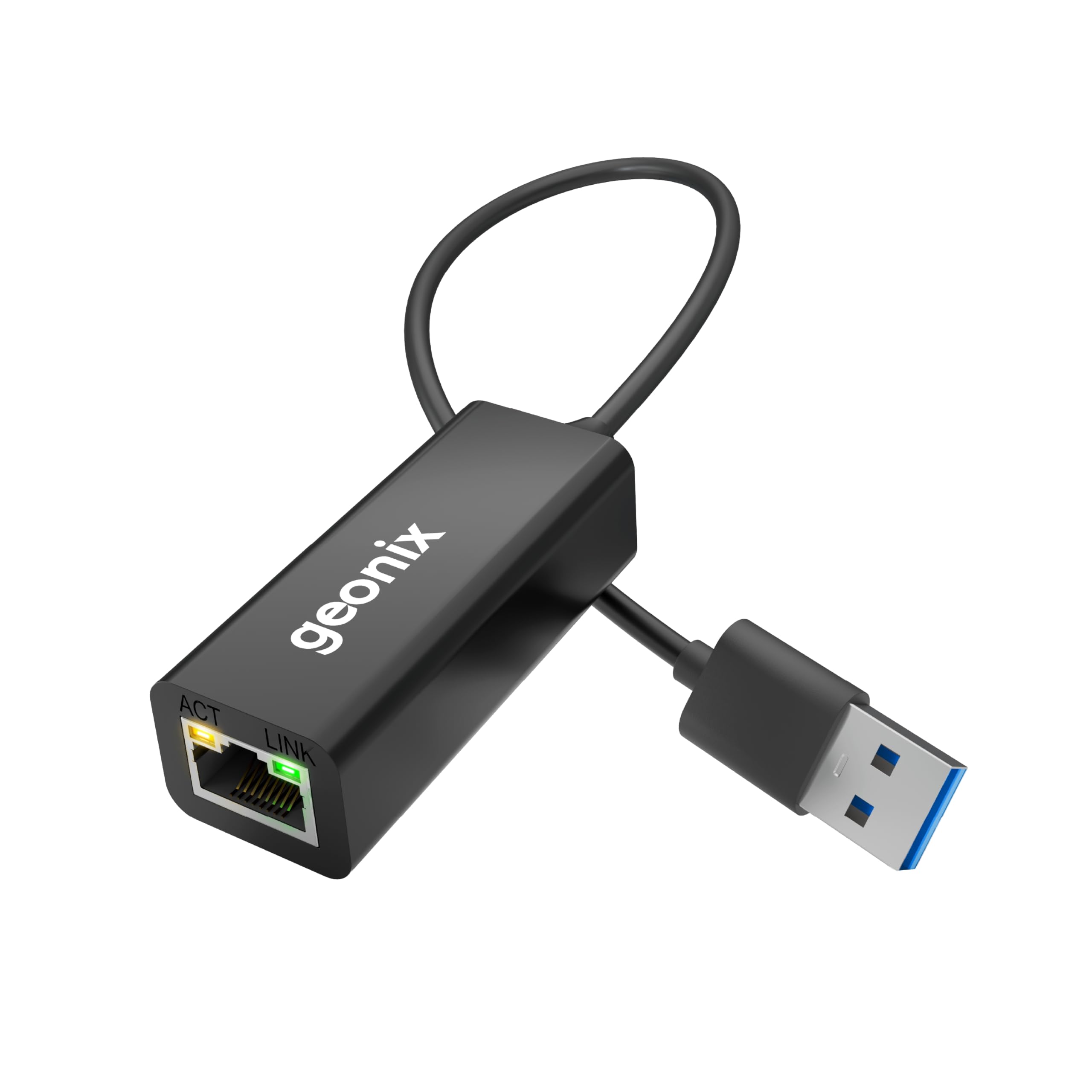 Geonix Befit E5 USB 3.0 to Ethernet RJ45 Adapter | 1000Mbps High-Speed LAN Network Converter | Compatible with Windows, Mac, Linux, Android, Laptops & Gaming Consoles | LED Indicator | Black-image-27