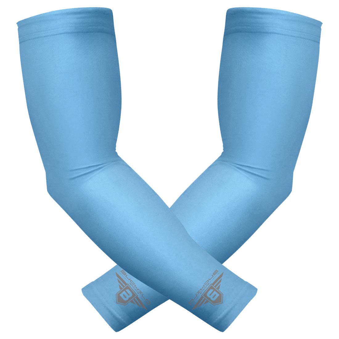 Bucwild Sports Compression Arm Sleeves 1 Pair - 2 Sleeves Youth & Adult Sizes Football Baseball Basketball Cycling Tennis