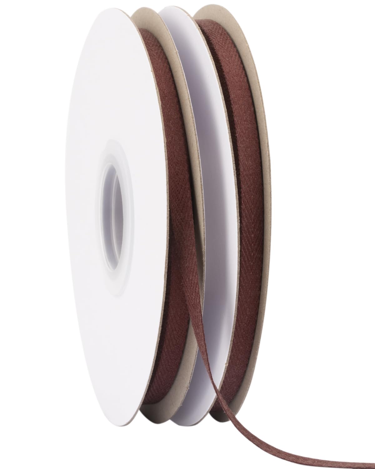 Ribbonitlux Tape Twill Ribbon 6mm x 22.5 Meters, Soft Cappuccino Herringbone Bias Tape for DIY Craft Sewing, Gift Wrapping - Image 2